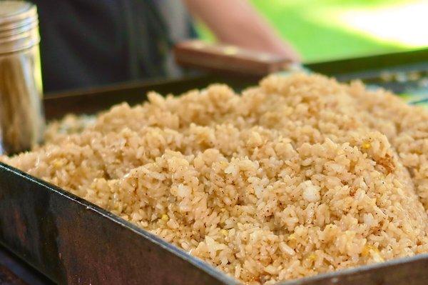 The hibachi fried rice had great seasoning that combined sesame oil, olive oil, & soy sauce.