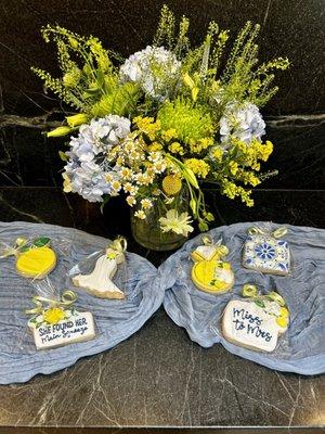 An assortment of cookies for my sister's bridal shower