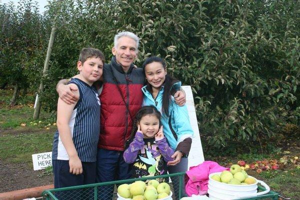 Picking apples with my family