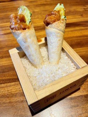 Spicy Tuna and Salmon Cones