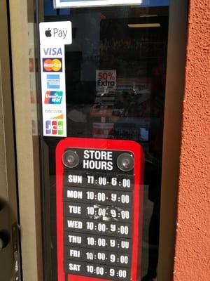 Store hours