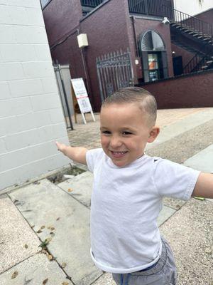 Kids haircut $25