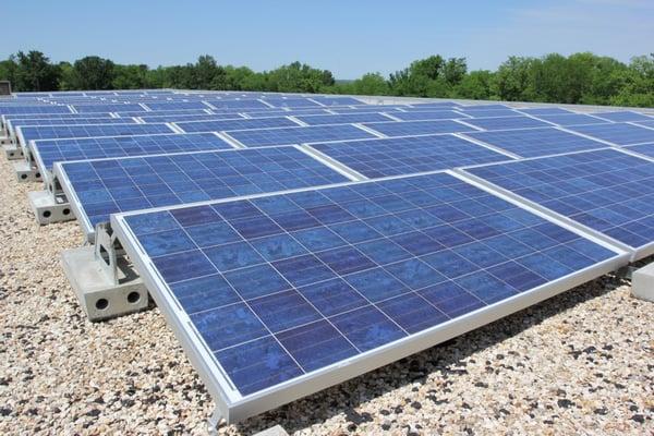 Brightergy installed a 25 kilowatt solar energy system on the rooftop of KCMO Water Services' location in Swope Park.