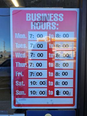 Business hours