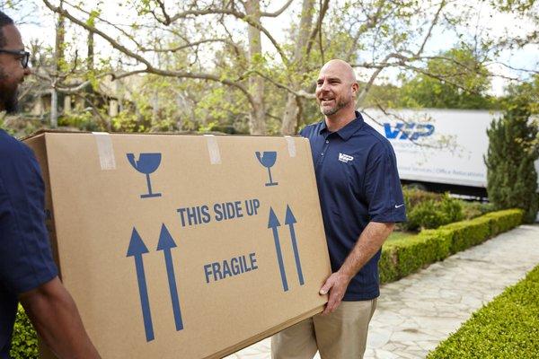 Moving fragile items, packing TV