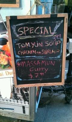 Daily Special Menu