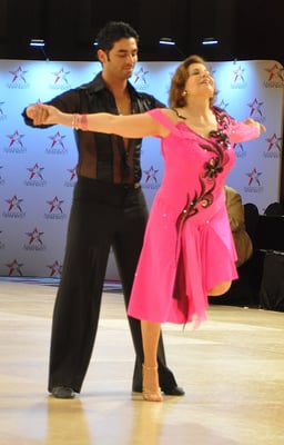 Chris richardson and Barbara Beyda performing Rumba