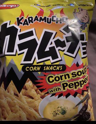 Corn snack, and it's not joking! It tastes exactly like you're eating corn. I loved these and so did my friends grandma hah.