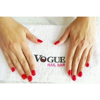 Beautiful gel mani at vogue nail bar 
1661 bonaventure blvd 
Weston fl 33326