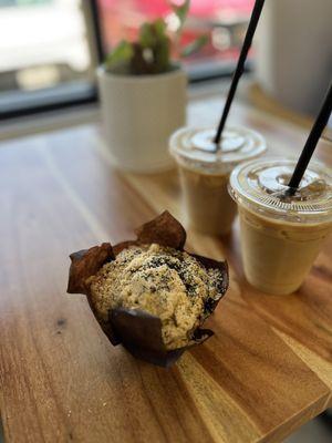 Ice cappuccino and Lemon Muffin