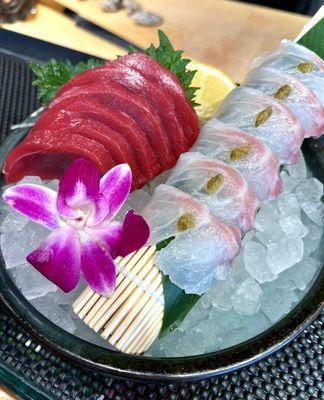 Bluefin Tuna and Red Snapper Sashimi