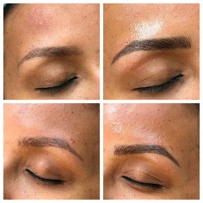 Eyebrows Microbladed Before and After