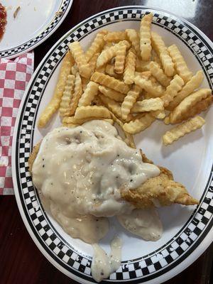 Country fried chicken dinner, It was supposed to be half fried chicken dinner