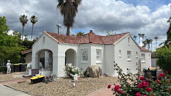 We make old homes look new. (After)-100-year-old brick home.