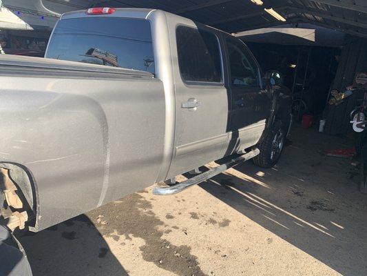 Truck with tires