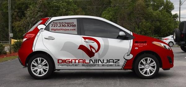 Watch for our fleet of Ninja-Mobiles around town!