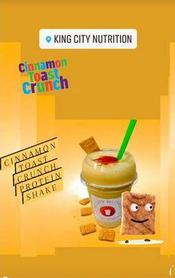 CINNAMON TOAST CRUNCH PROTEIN SHAKE for the days you miss breakfast.