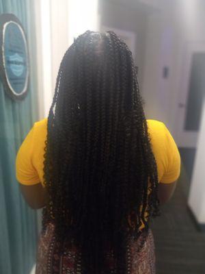 Medium braids knotless