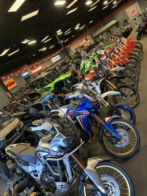 Dirt bike showroom