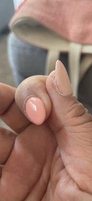 Poor nail work