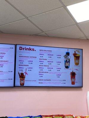 Drink menu