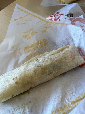 Egg and cheese burrito