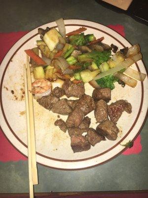 Filet hibachi portion