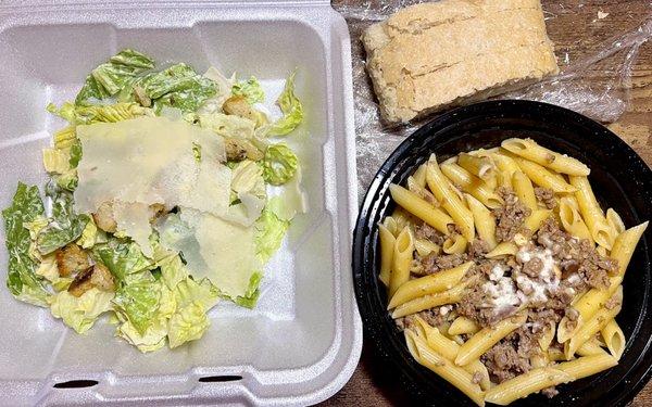 Penne Alla Saltimboca & Caesar salad - DoorDash delivery