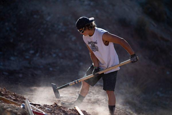 Digging at Red Bull rampage