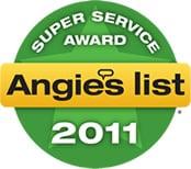 Angie'sList Super Service Award since we started servicing Angie's customers. Now six years in the row!