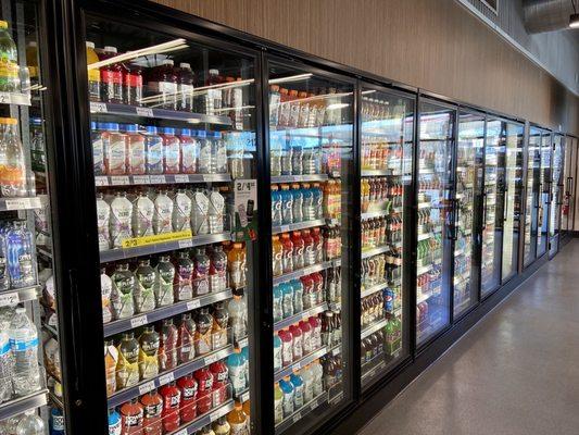 Well stocked beverage coolers