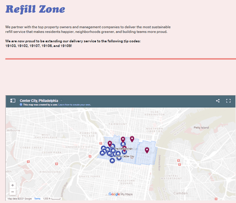 Refill zone in Philly