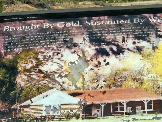 Information sign about the former ranch