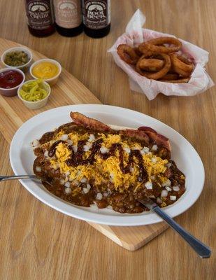 Large Western Bacon Chili Dog. Yummmm