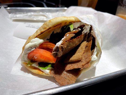 Close-Up Lamb Gyro!