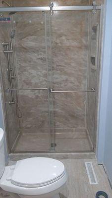 Custom shower install