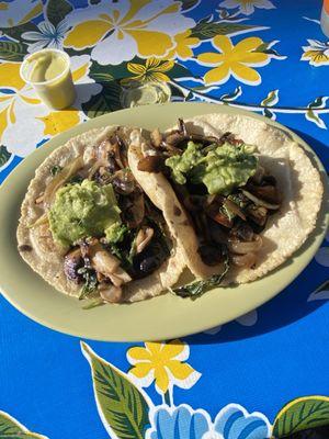 epazote mushroom tacos