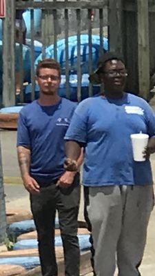 These 2 employees of Midway Speedpark bullied my 12 year son and his friend there today.  Beware!