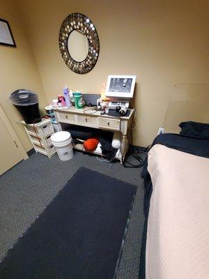 Area of massage room with Darla licensed massage therapist ~ $65.00 = 1 hour. 4/29/2021