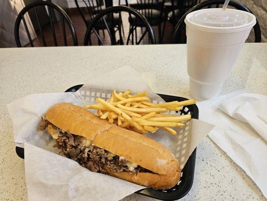 Philly cheesesteak combo.