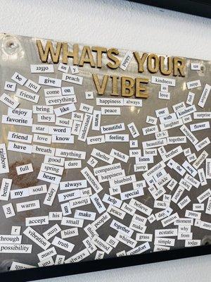 What's your vibe board. Cute!