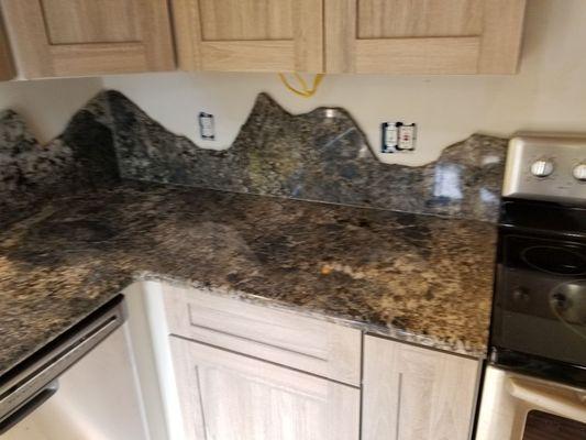 Mountain back splash