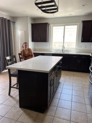 Quartz countertops.