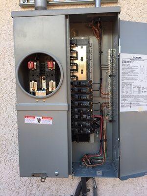 New 100-amp main panel