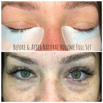 Natural Volume Full Set of Eyelash Extensions