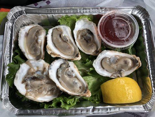 Peconic Bay Osyters ($18 for 6) SO GOOD!!!!