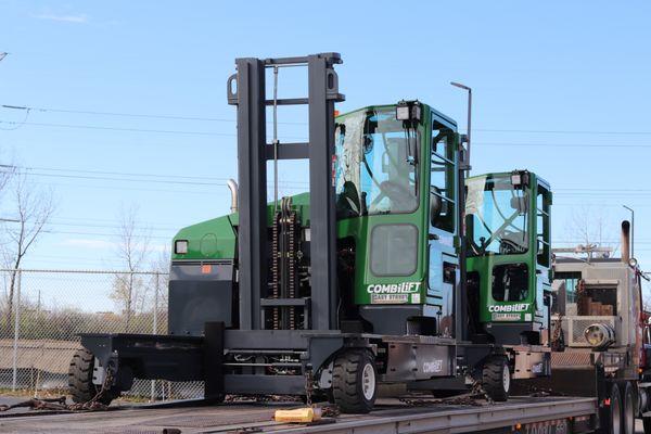 Combilift sideloaders help steel industries with increasing warehouse efficiency. 2 New Combilift C10,000 lbs