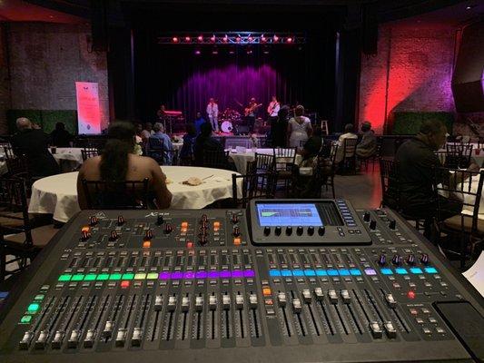 My view at the Garden Theatre looking at the Luther Vandross tribute band