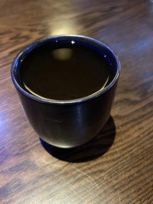 hot green tea (very welcomed on a cool, winter evening)