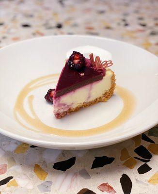 Lavender Blackberry Cheesecake